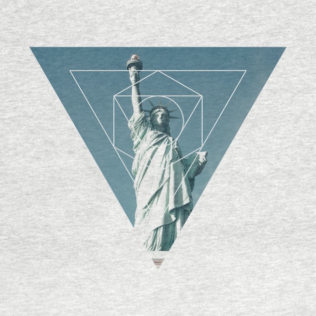 Statue of Liberty Geometric Photography by deificusArt